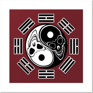 Spirits Yin Yang Skull Posters and Art